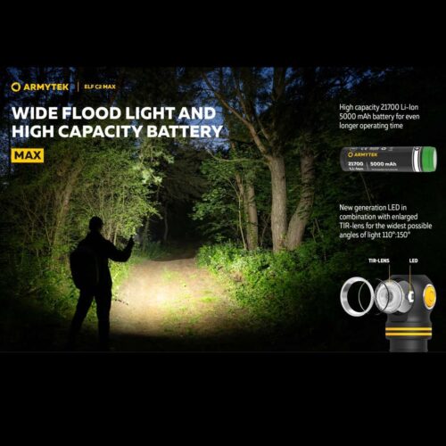 Armytek Elf C2 Max lanterna frontala magnetica puternica