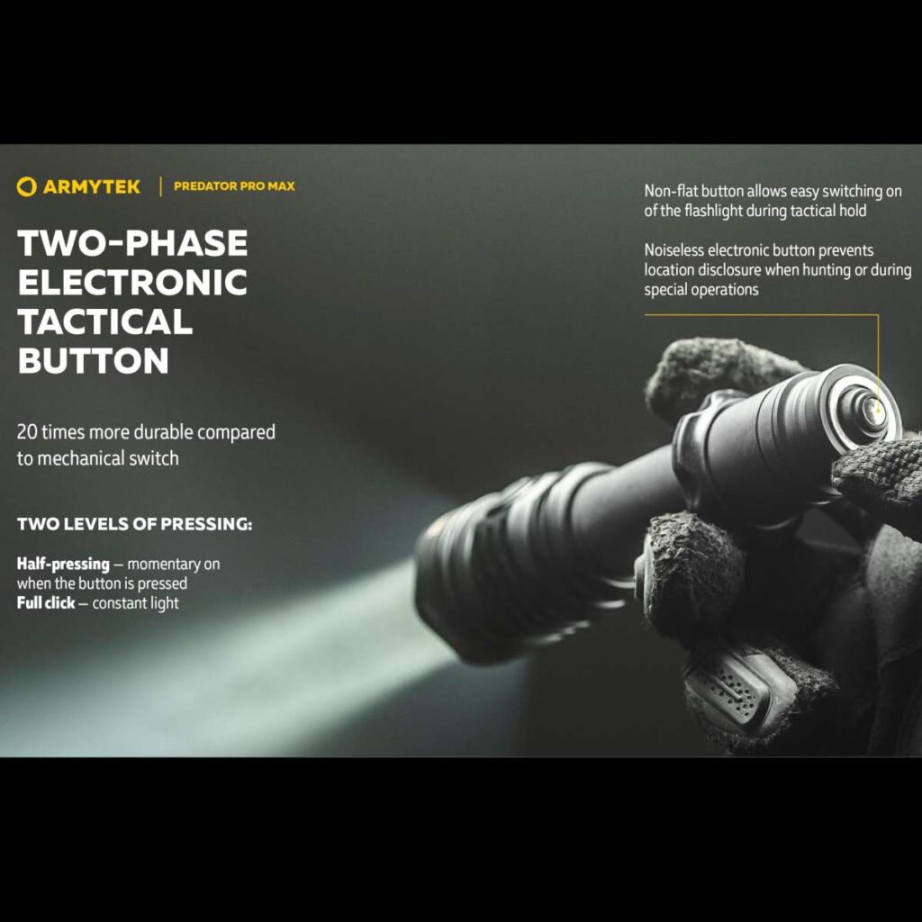 Armytek Predator Pro Max lanterna tactica, incarcare magnetica