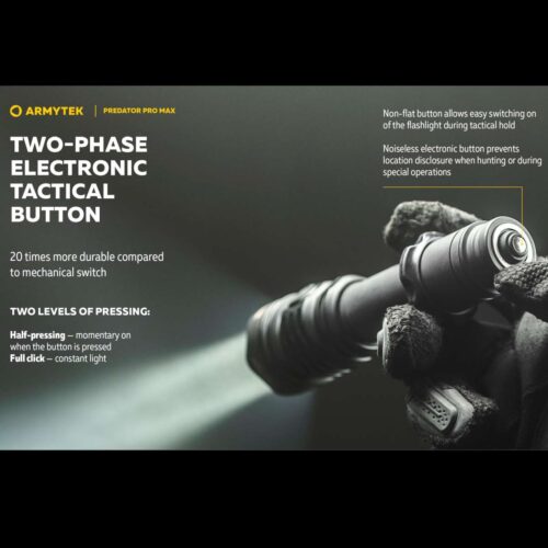 Armytek Predator Pro Max lanterna tactica, incarcare magnetica