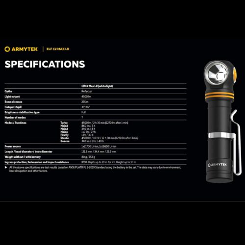 Armytek Elf C2 Max LR lanterna frontala magnetica puternica