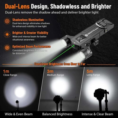 Brinyte XP22 MK3 lanterna militara cu laser cu prindere Picatinny